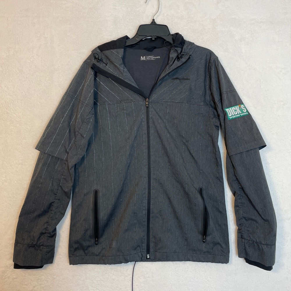 Brooks Pure Project Mens M Gray Lightweight‎ Jacket Dick's Sporting Goods Patch
